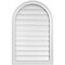 Ekena Millwork Round Top Surface Mount PVC Gable Vent: Functional, w/ 2"W x 1-1/2"P Brickmould Frame, 22"W x 34"H GVPRT22X3402SF - alternate 1
